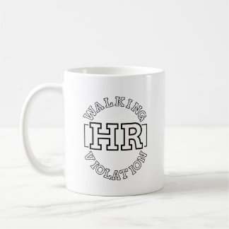 Caneca De Café Violação de RH Andando