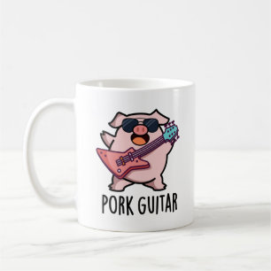 Caneca De Café Violão De Porco Engraçado Rock Guitar Pun