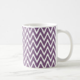 Caneca De Café Violet Asian Moods Ikat Chevron