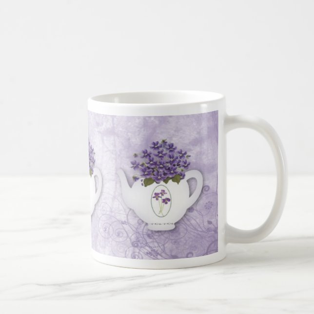 Caneca De Café Violet Teapot Mug (Direita)
