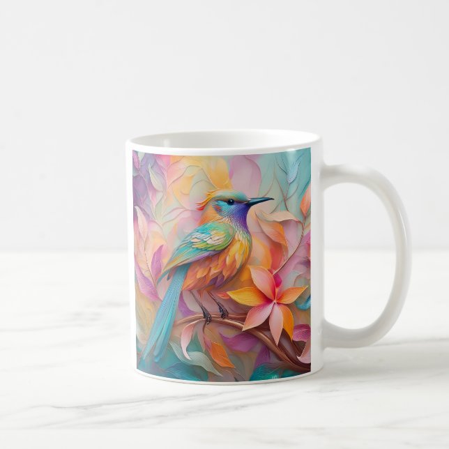 Caneca De Café Violet Throed Songbird Fantasy Bird (Direita)