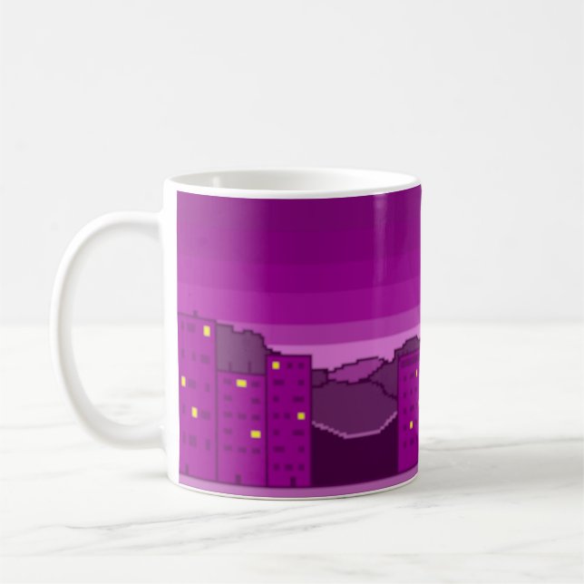 Caneca De Café Violet Town à Noite, Aprimorado (Esquerda)