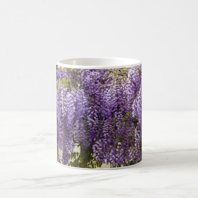 Caneca De Café Violet Wisteria Flowers (Centro)