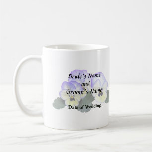 Caneca De Café Violeta e Creme Pensées