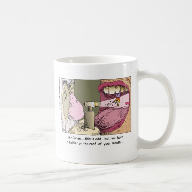 Caneca De Café Violinista no Telhado Presentes e Camisetas de Odo (Direita)