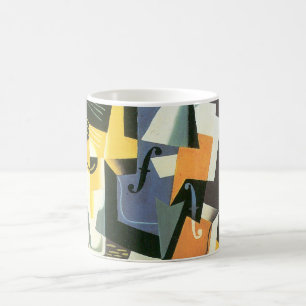 Caneca De Café Violino e Copo de Juan Gris, Cubismo Antigo