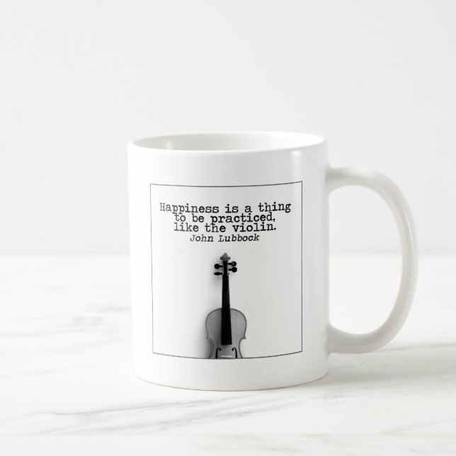 Caneca De Café Violino e felicidade (Direita)
