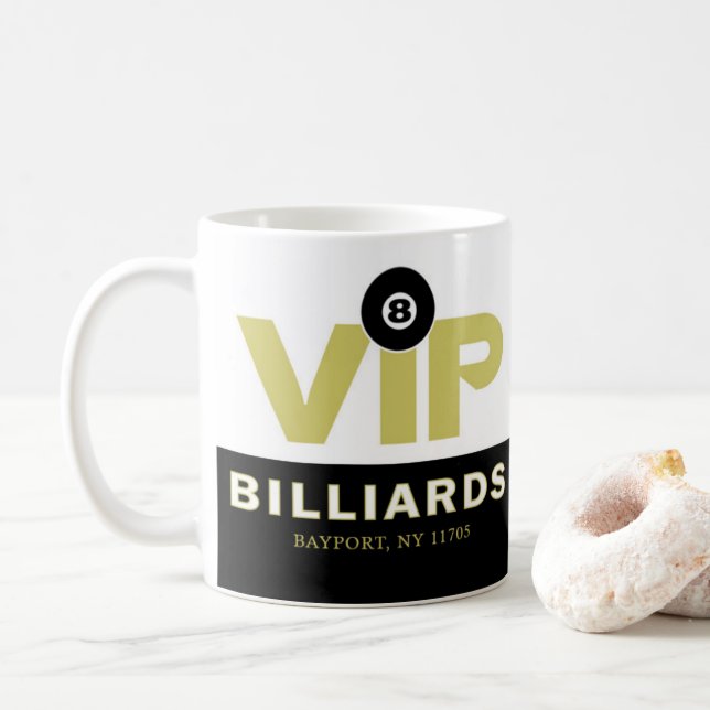 Caneca De Café VIP Billiards - Mug de café personalizado (Com Donut)