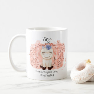 Caneca De Café Virgem Caçada Maiden Watercolor Bull Zodiac Monog
