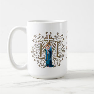 Caneca De Café Virgem Católica Maria Cruza Jesus Orando Religiã
