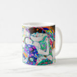 Caneca De Café Virgem (Girls), Gustav Klimt<br><div class="desc">Gustav Klimt (14 de julho de 1862 - 6 de fevereiro de 1918) foi um pintor simbólico austríaco e um dos membros mais proeminentes do movimento Secessão de Viena. Klimt é notado por suas pinturas, murais, esboços, e outros objetos de arte. Além de suas obras figurativas, que incluem alegorias e...</div>