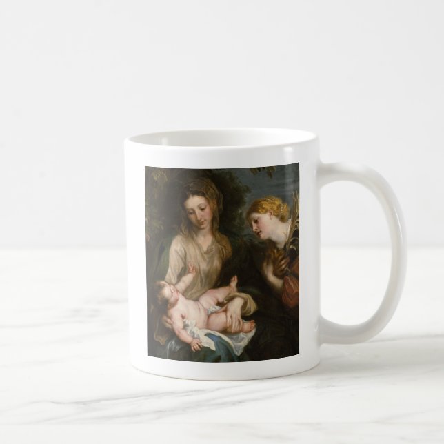 Caneca De Café Virgin & criança com santo Catherine de Alexandria (Direita)