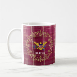 Caneca De Café Virgin Islands Flag St. Croix Madras Plaid