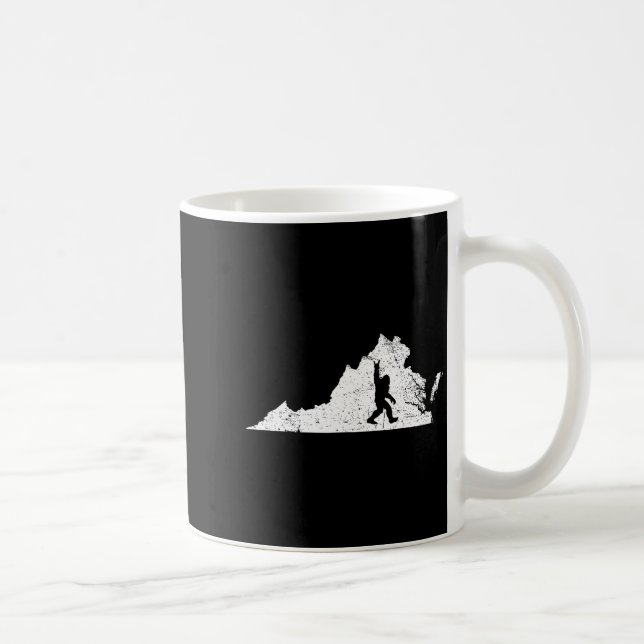 Caneca De Café Virginia Bigfoot Sasquatch Funny Appalachian Men K (Direita)