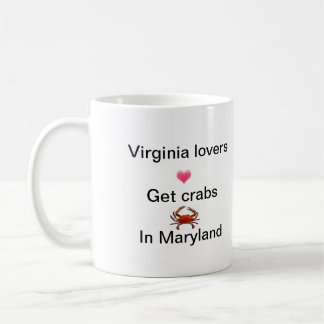 Caneca De Café Virgínia/Maryland - amantes/caranguejos