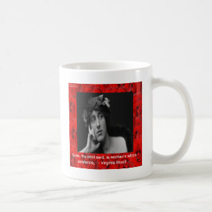 Caneca De Café Virginia Woolf & Citação de Amor