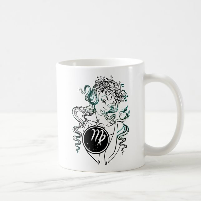 Caneca De Café Virgo Art Deco Lady (Direita)