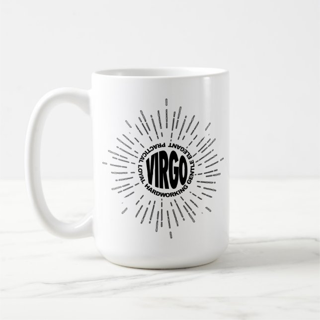 Caneca De Café VIRGO August birthday September astrology zodiac (Esquerda)