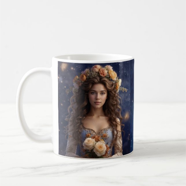 Caneca De Café Virgo Female Astrologic Coffee Mug (Esquerda)