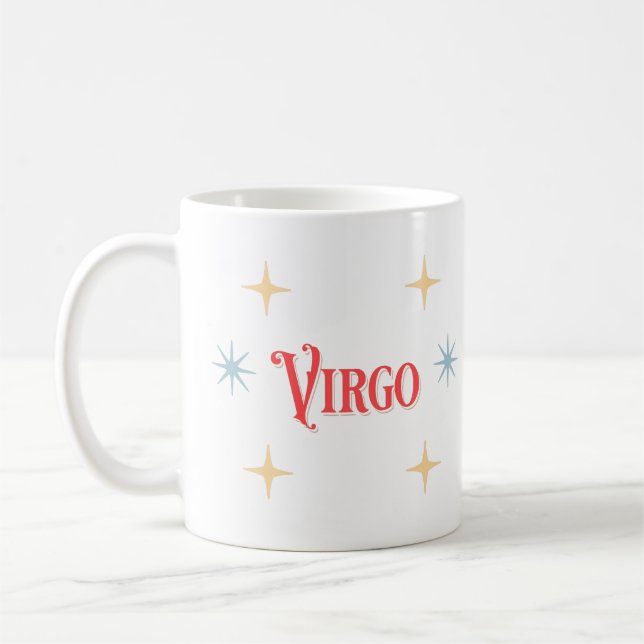 Caneca De Café Virgo - Sinal Astrológico Coffee Mug (Esquerda)