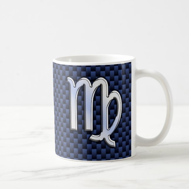 Caneca De Café Virgo Zodiac no Estilo de Impressão de Fibra de Ca (Direita)