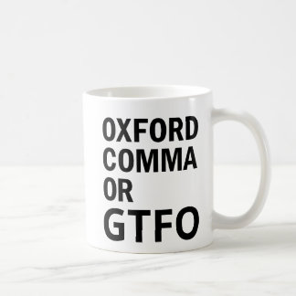 Caneca De Café Vírgula de Oxford ou GTFO