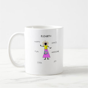 Caneca De Café Vírus da Celebração Elegante e Bonita