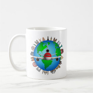 Caneca De Café Visão global de Viagem