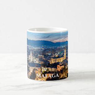 Caneca De Café Visão noturna da Catedral de Málaga em Málaga, Esp