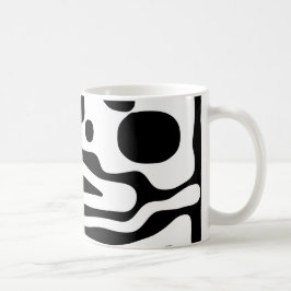 Caneca De Café Vise Grip: Abstrato preto e branco