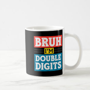 Caneca De Café Vish Sou Dobro Dígitos Aniversário de 10 anos Meni