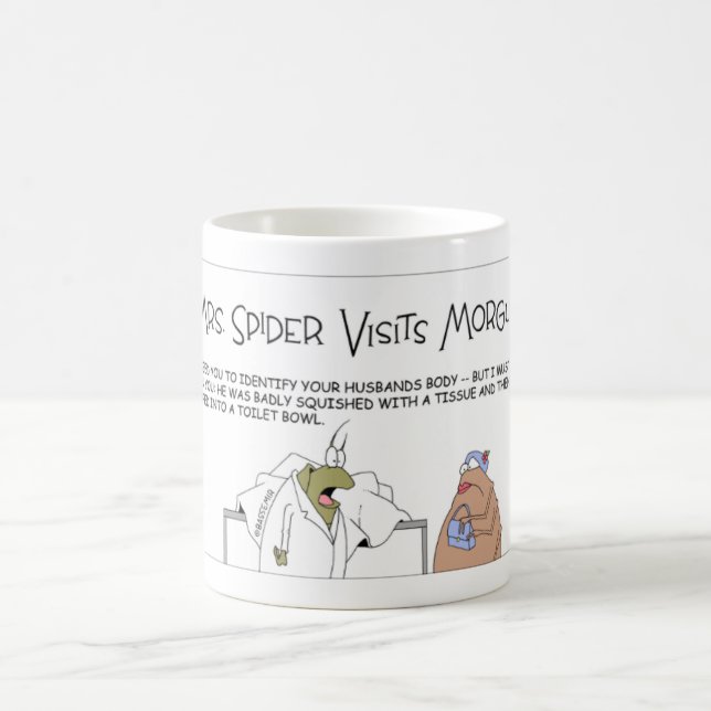 Caneca De Café Visita da morgue da aranha (Centro)