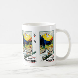 Caneca De Café Visite seus parques nacionais ocidentais distantes