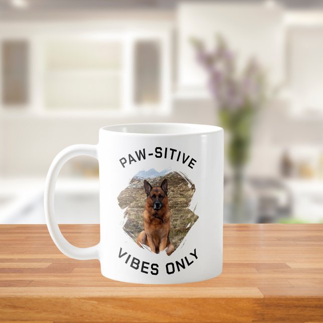 Caneca De Café Visíveis em forma de pata somente foto de cão (Criador carregado)