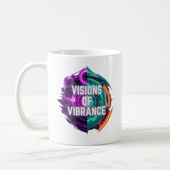 Caneca De Café Visões da vibração - Olhe além (Esquerda)