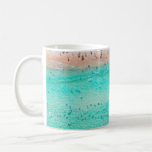 Caneca De Café Vista aérea de Bondi Beach em um dia de verão pe
