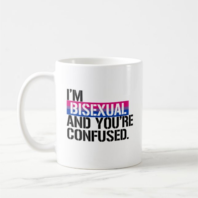 Caneca De Café Vista bissexual - eu sou bissexual e você é (Esquerda)