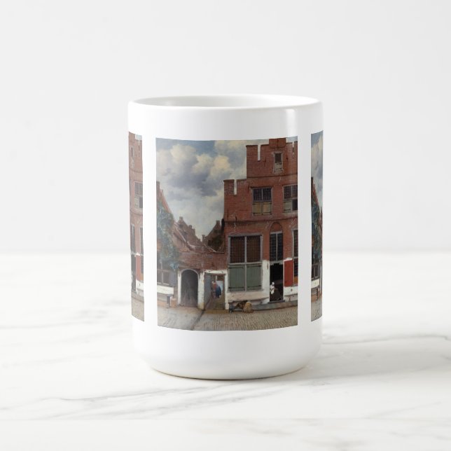 Caneca De Café Vista das casas em Delft a rua pequena (Centro)