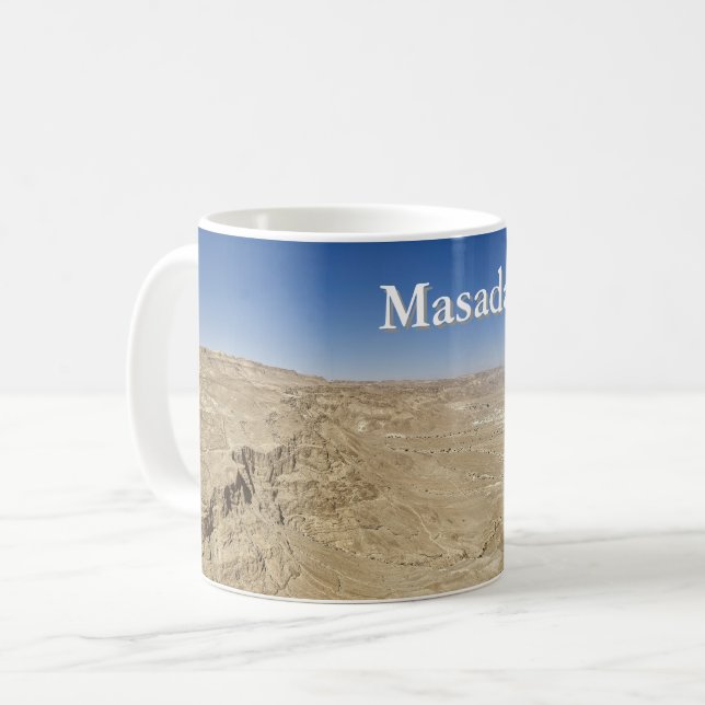 Caneca De Café Vista de Masada (Frente Esquerda)