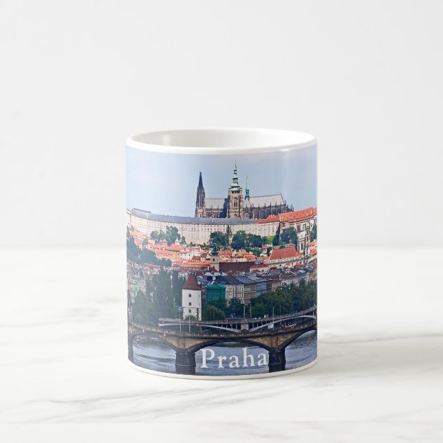 Caneca De Café Vista de Praga da fortaleza de Vyšehrad (Centro)