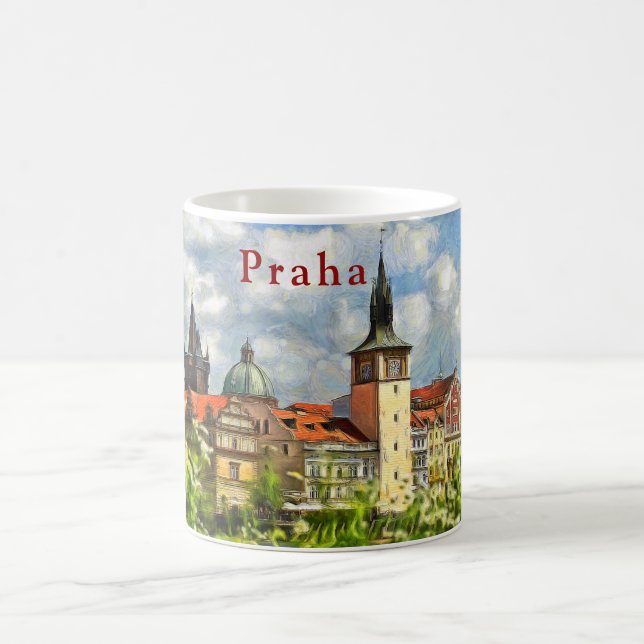 Caneca De Café Vista de Praga da ilha de Streletsky (Centro)