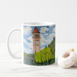 Caneca De Café Vista do Parque da Margem do Rio