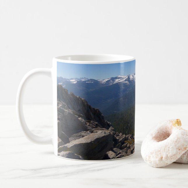 Caneca De Café Vista do Pico Mitchell no Parque Nacional Sequoia (Com Donut)