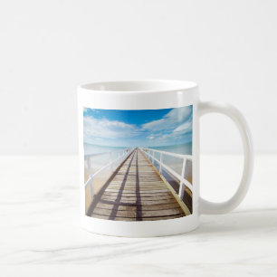 Caneca De Café Vista do Pier Over Sea
