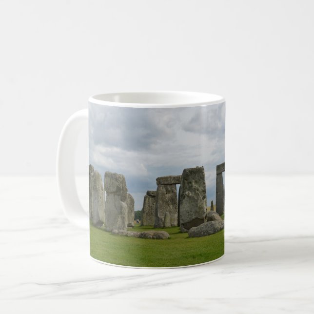 Caneca De Café Vista Panorâmica de Stonehenge (Frente Esquerda)