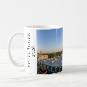 Caneca De Café Vista panorâmica personalizada da Torre Eiffel da 
