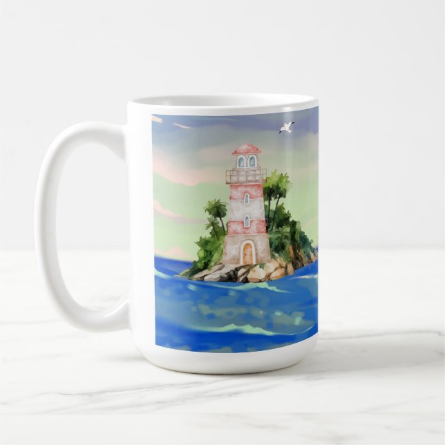 Caneca De Café Vista para o oceano (Esquerda)