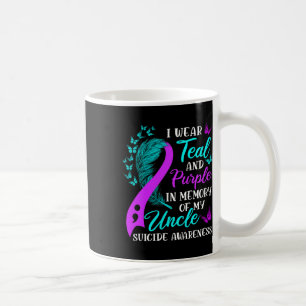 Caneca De Café Vista Roxo Teal Em Memória Do Meu Tio Suicídio Awa