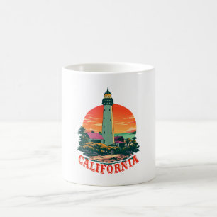 Caneca De Café Vista Sunset do Farol da Califórnia
