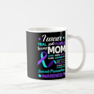 Caneca De Café Vista Teal E Roxo Para Minha Mãe Prevenção Suicida